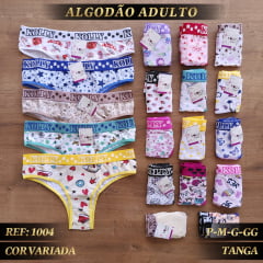 Calcinha de Algodão Tanga com Cós Ref 1004