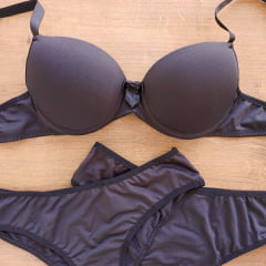 Conjunto Microfibra Calcinha Tanga Ref 011