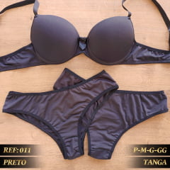 Conjunto Microfibra Calcinha Tanga Ref 011
